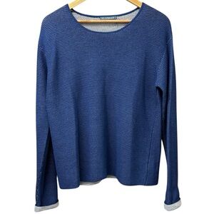 Alashan cotton and cashmere Plaited, reversible pullover. Medium